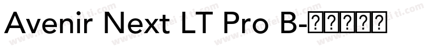 Avenir Next LT Pro B字体转换